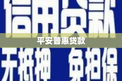 天津平安普惠贷款