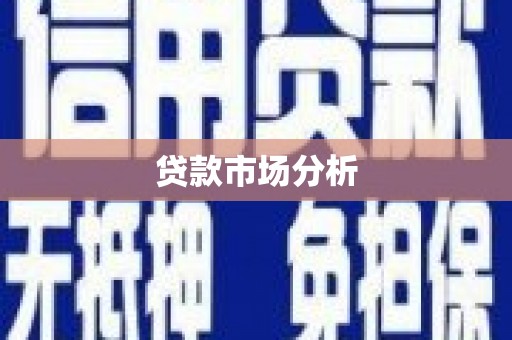 天津贷款市场分析
