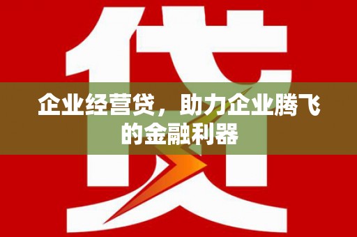 天津企业经营贷，助力企业腾飞的金融利器