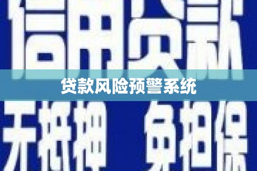 天津贷款风险预警系统