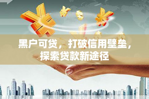 天津黑户可贷，打破信用壁垒，探索贷款新途径