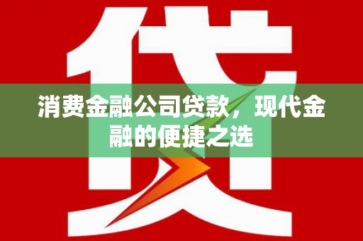 天津消费金融公司贷款，现代金融的便捷之选