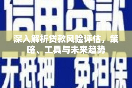 天津深入解析贷款风险评估，策略、工具与未来趋势