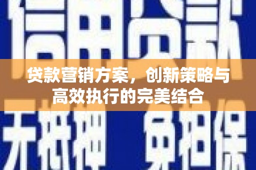 天津贷款营销方案，创新策略与高效执行的完美结合