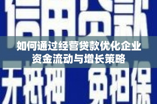 天津如何通过经营贷款优化企业资金流动与增长策略