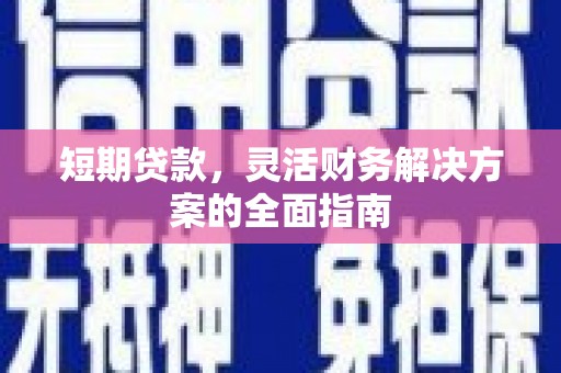 天津短期贷款，灵活财务解决方案的全面指南