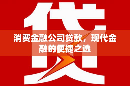 天津消费金融公司贷款，现代金融的便捷之选