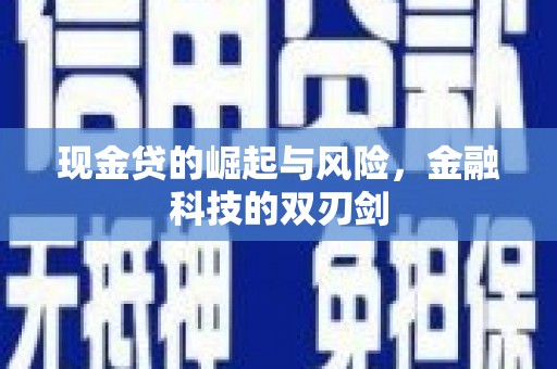 天津现金贷的崛起与风险，金融科技的双刃剑