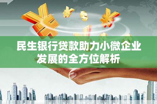 天津民生银行贷款助力小微企业发展的全方位解析