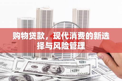 天津购物贷款，现代消费的新选择与风险管理