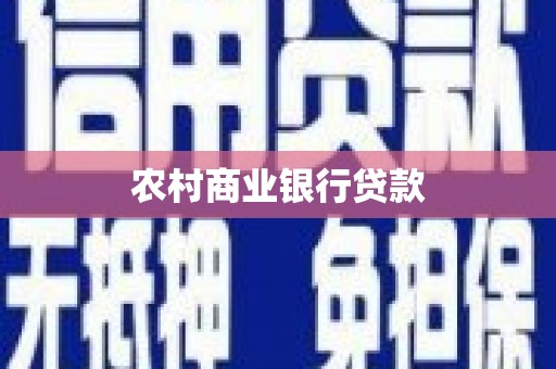 天津农村商业银行贷款
