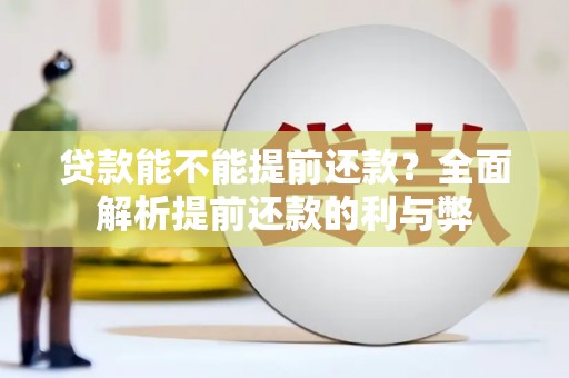 天津贷款能不能提前还款？全面解析提前还款的利与弊