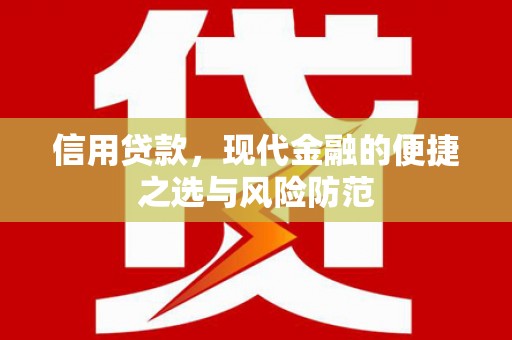天津信用贷款，现代金融的便捷之选与风险防范