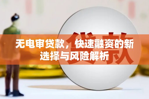 天津无电审贷款，快速融资的新选择与风险解析