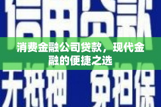 天津消费金融公司贷款，现代金融的便捷之选