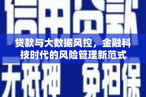 天津贷款与大数据风控，金融科技时代的风险管理新范式