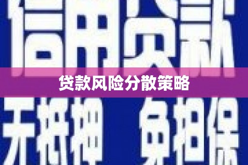 天津贷款风险分散策略