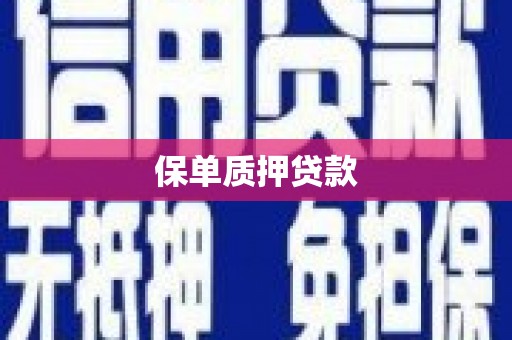 天津保单质押贷款