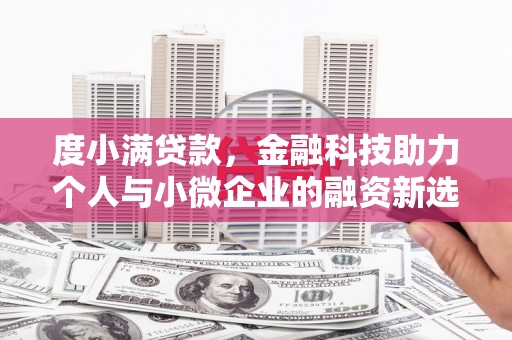 天津度小满贷款，金融科技助力个人与小微企业的融资新选择