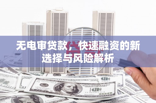 天津无电审贷款，快速融资的新选择与风险解析