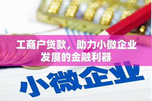天津工商户贷款，助力小微企业发展的金融利器