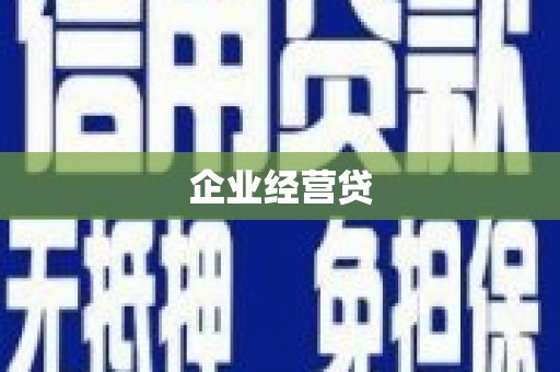 天津企业经营贷
