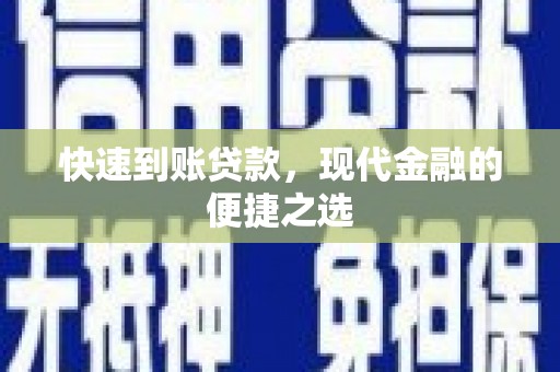 天津快速到账贷款，现代金融的便捷之选