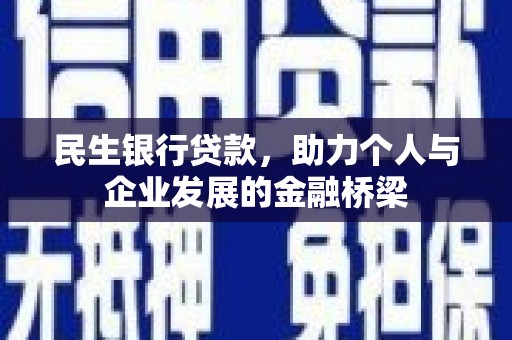 天津民生银行贷款，助力个人与企业发展的金融桥梁