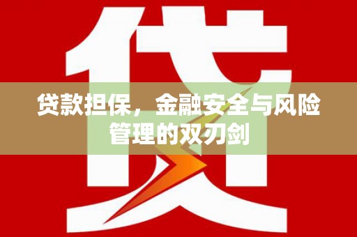天津贷款担保，金融安全与风险管理的双刃剑