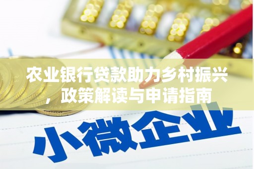 天津农业银行贷款助力乡村振兴，政策解读与申请指南
