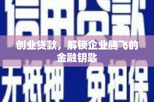 天津创业贷款，解锁企业腾飞的金融钥匙