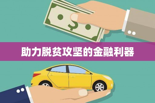 天津助力脱贫攻坚的金融利器