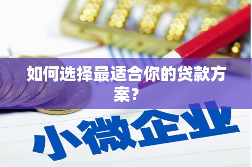 天津如何选择最适合你的贷款方案？