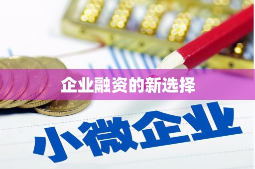 天津企业融资的新选择