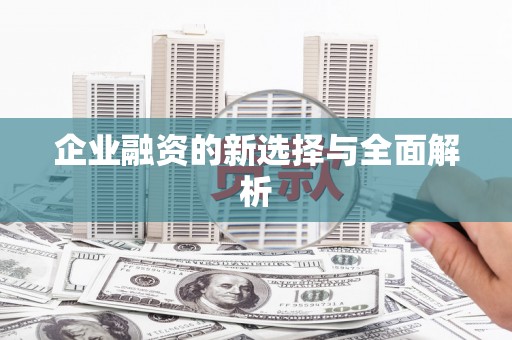 天津企业融资的新选择与全面解析